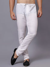 FireFish Men's White Color Cotton Blend Fabric Payjama