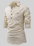 FireFish Men's Slim Fit Dark Teal With White Cotton Short Kurta Pack 2