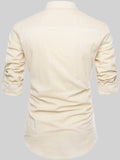 FireFish Men's Slim Fit Full Sleeve Yellow Cotton Short Kurta