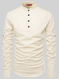 FireFish Men's Slim Fit Full Sleeve Yellow Cotton Short Kurta