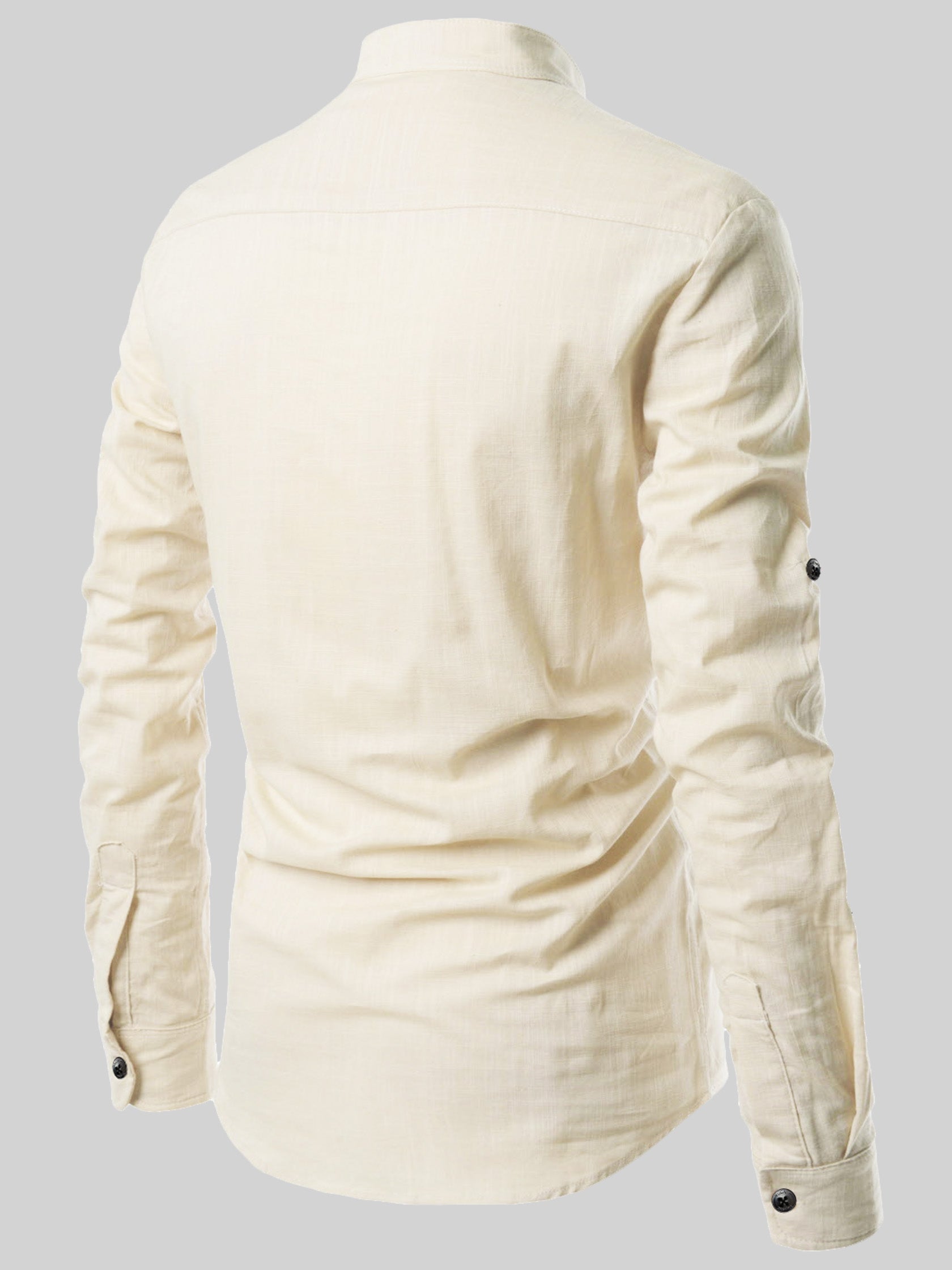FireFish Men's Slim Fit Full Sleeve Yellow Cotton Short Kurta
