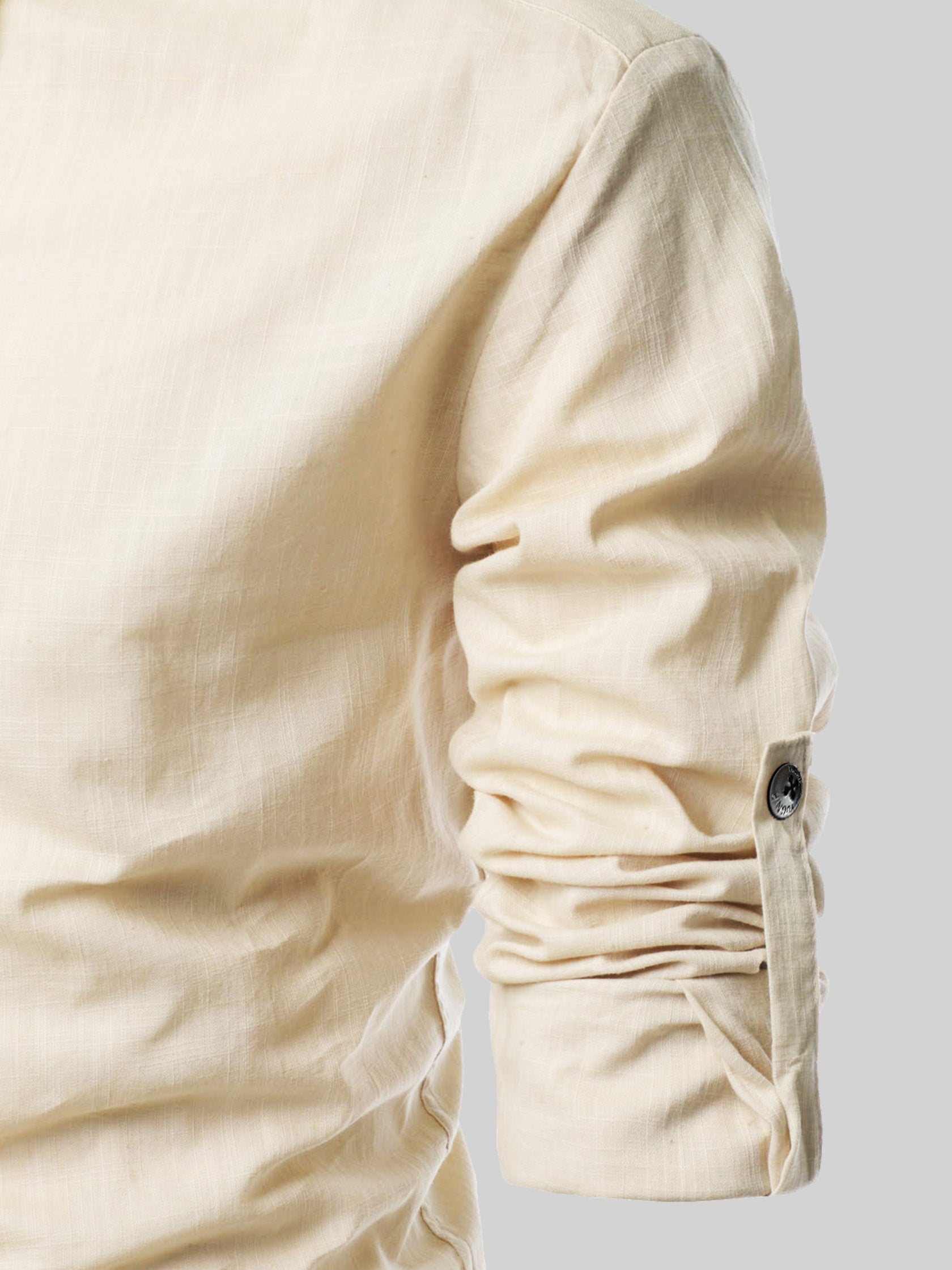FireFish Men's Slim Fit Dark Yellow with White Color Cotton Short Kurta Pack 2