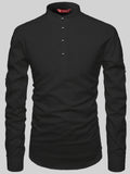FireFish Men's Slim Fit Full Sleeve Yellow Cotton Short Kurta