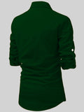 FireFish Men's Slim Fit Dark Teal With White Cotton Short Kurta Pack 2