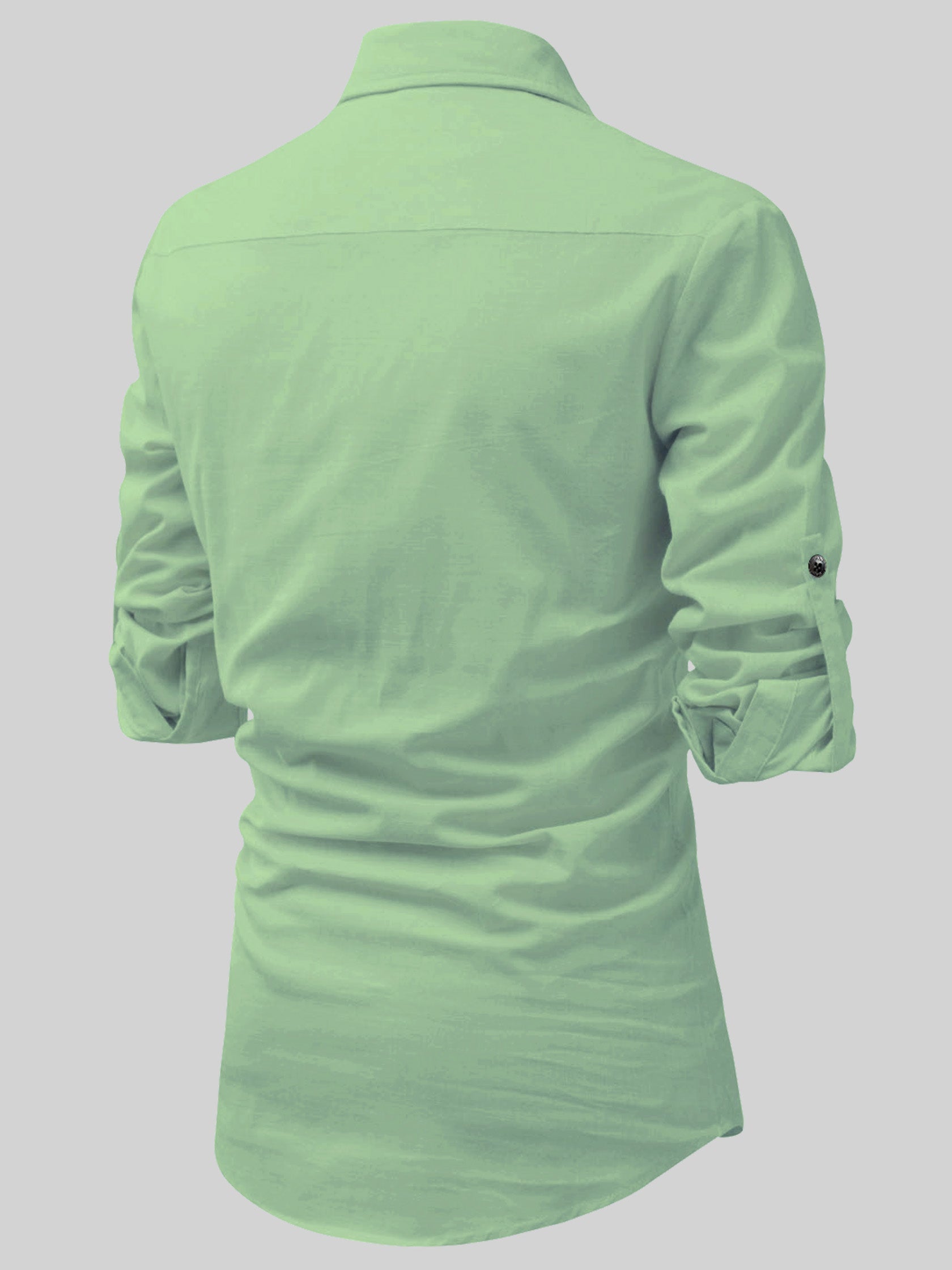 FireFish Men's Slim Fit Dark Teal With White Cotton Short Kurta Pack 2
