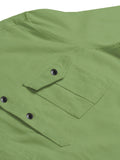 FireFish Men's Slim Fit Double Pocket Beige Color Pure Cotton Short Kurta