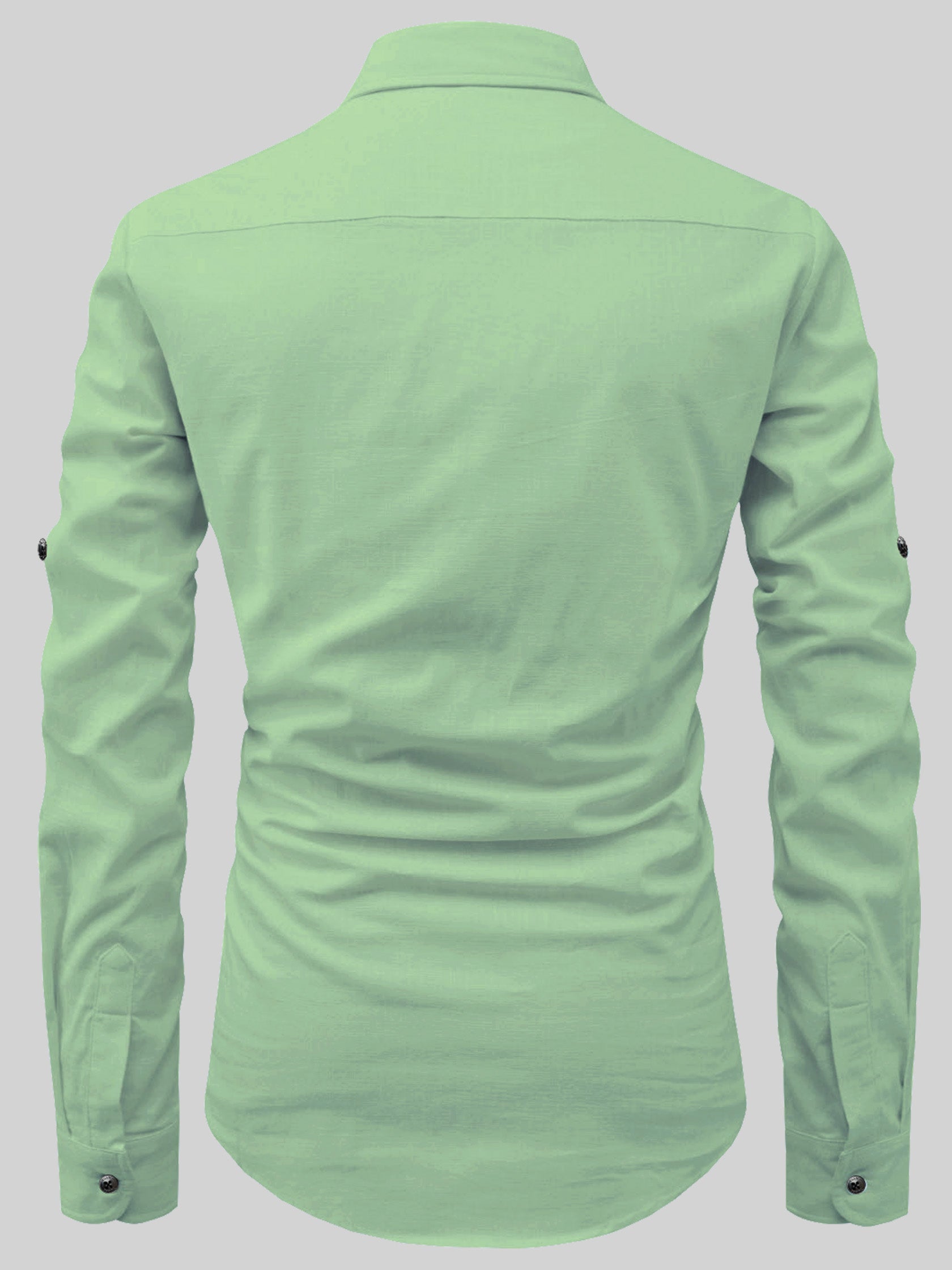 FireFish Men's Slim Fit Dark Teal With White Cotton Short Kurta Pack 2