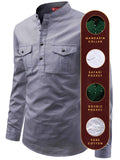 FireFish Men's Slim Fit Double Pocket Beige Color Pure Cotton Short Kurta