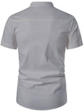 FireFish Men's Slim Fit Beige with Black Color Pure Cotton Half Sleeve Short Kurta Pack 2