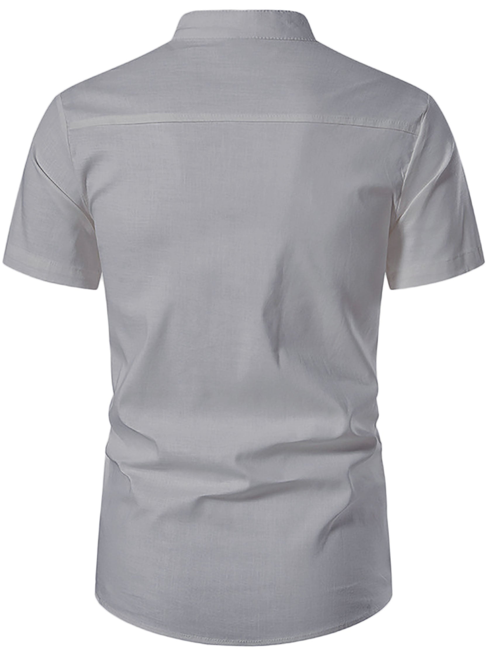 FireFish Men's Slim Fit Half Sleeve Beige Color Pure Cotton Short Kurta