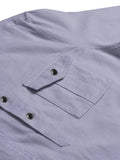 FireFish Men's Slim Fit Double Pocket Beige Color Pure Cotton Short Kurta