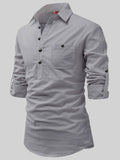 FireFish Men's Slim Fit Dark Teal With White Cotton Short Kurta Pack 2