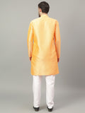 FireFish Brown Geometric Woven Design Straight Jacquard Kurta with Pyjamas Set
