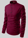 FireFish Men's Slim Fit Full Sleeve Yellow Cotton Short Kurta
