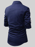 FireFish Men's Slim Fit Dark Teal With White Cotton Short Kurta Pack 2