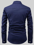FireFish Men's Slim Fit Dark Teal With White Cotton Short Kurta Pack 2