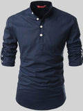 FireFish Men's Slim Fit Grey with White Color Cotton Short Kurta Pack 2