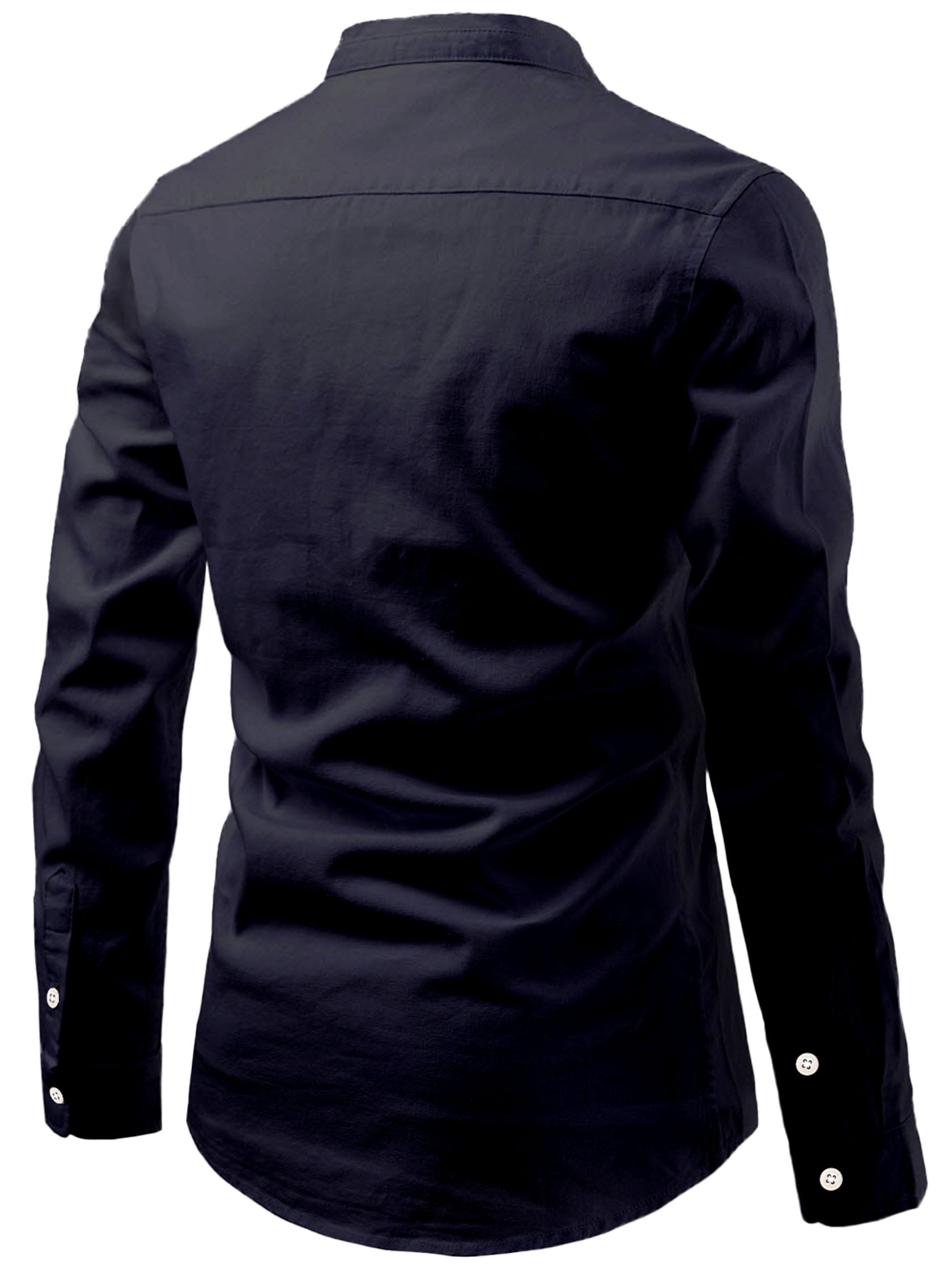 FireFish Men's Slim Fit Double Pocket Beige With Black Cotton Short Kurta Pack 2