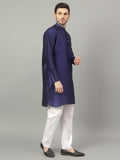 FireFish Brown Geometric Woven Design Straight Jacquard Kurta with Pyjamas Set