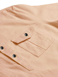 FireFish Men's Slim Fit Double Pocket Beige Color Pure Cotton Short Kurta