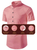 FireFish Men's Slim Fit Half Sleeve Beige Color Pure Cotton Short Kurta