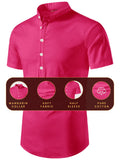 FireFish Men's Slim Fit Half Sleeve Beige Color Pure Cotton Short Kurta
