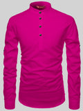 FireFish Men's Slim Fit Full Sleeve Yellow Cotton Short Kurta