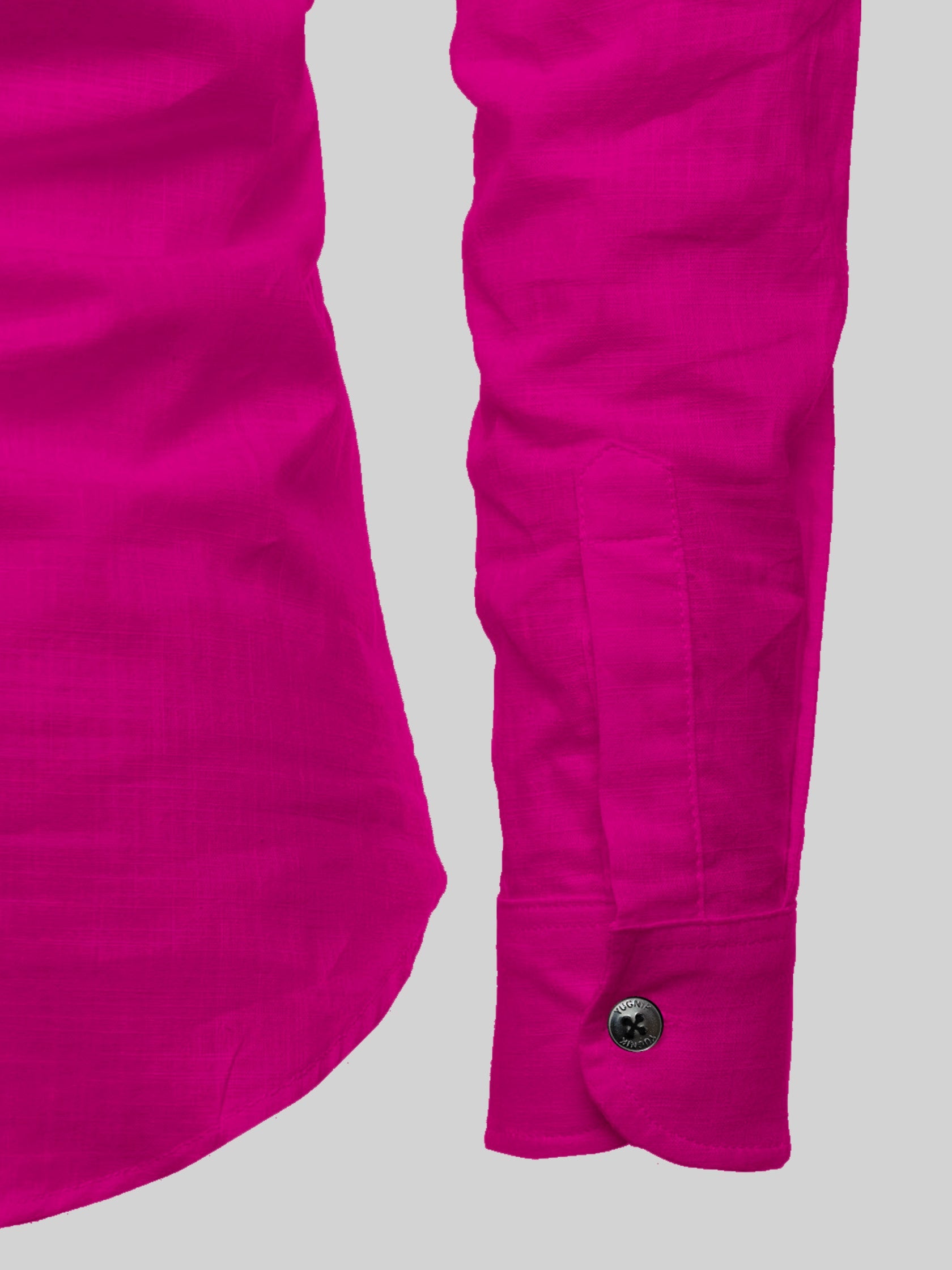 FireFish Men's Slim Fit Full Sleeve Yellow Cotton Short Kurta