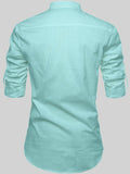 FireFish Men's Slim Fit Grey with White Color Cotton Short Kurta Pack 2