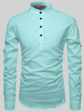 FireFish Men's Slim Fit Full Sleeve Yellow Cotton Short Kurta