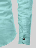 FireFish Men's Slim Fit Full Sleeve Yellow Cotton Short Kurta