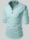 FireFish Men's Slim Fit Full Sleeve Yellow Cotton Short Kurta