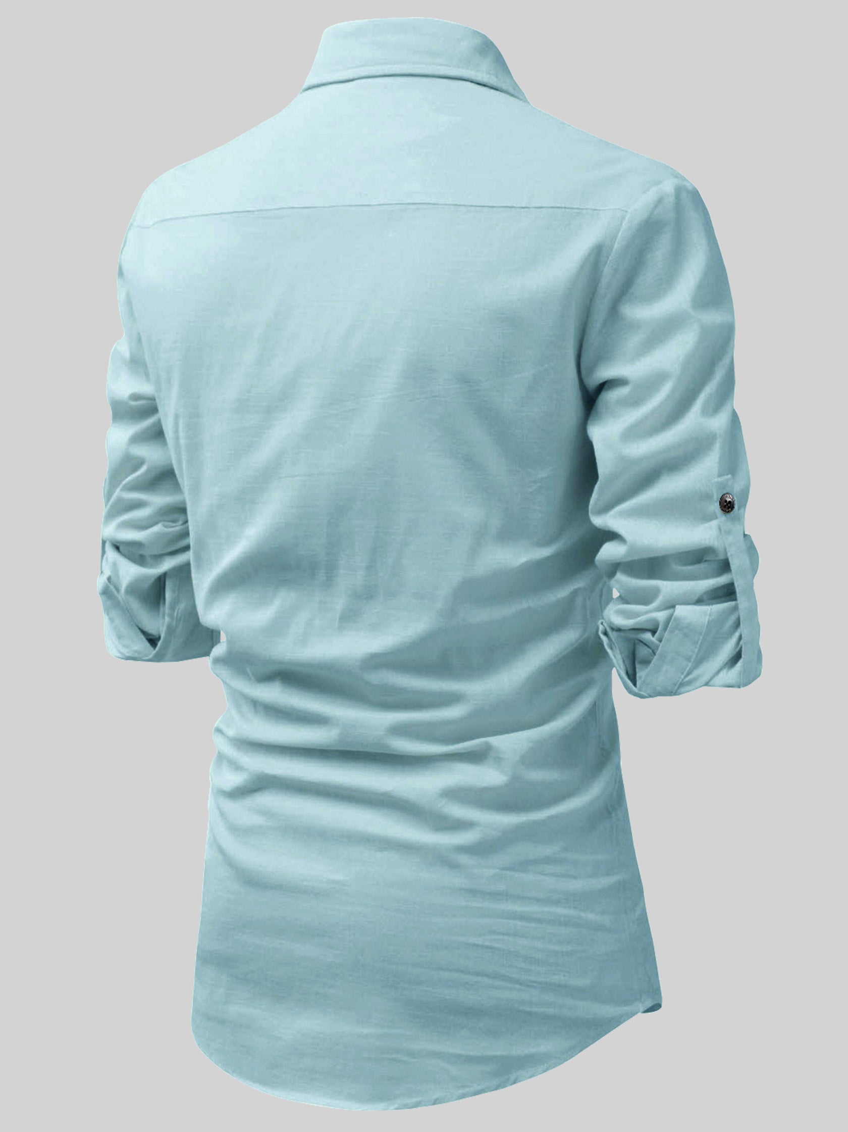 FireFish Men's Slim Fit Light Pista with White Cotton Short Kurta Pack 2