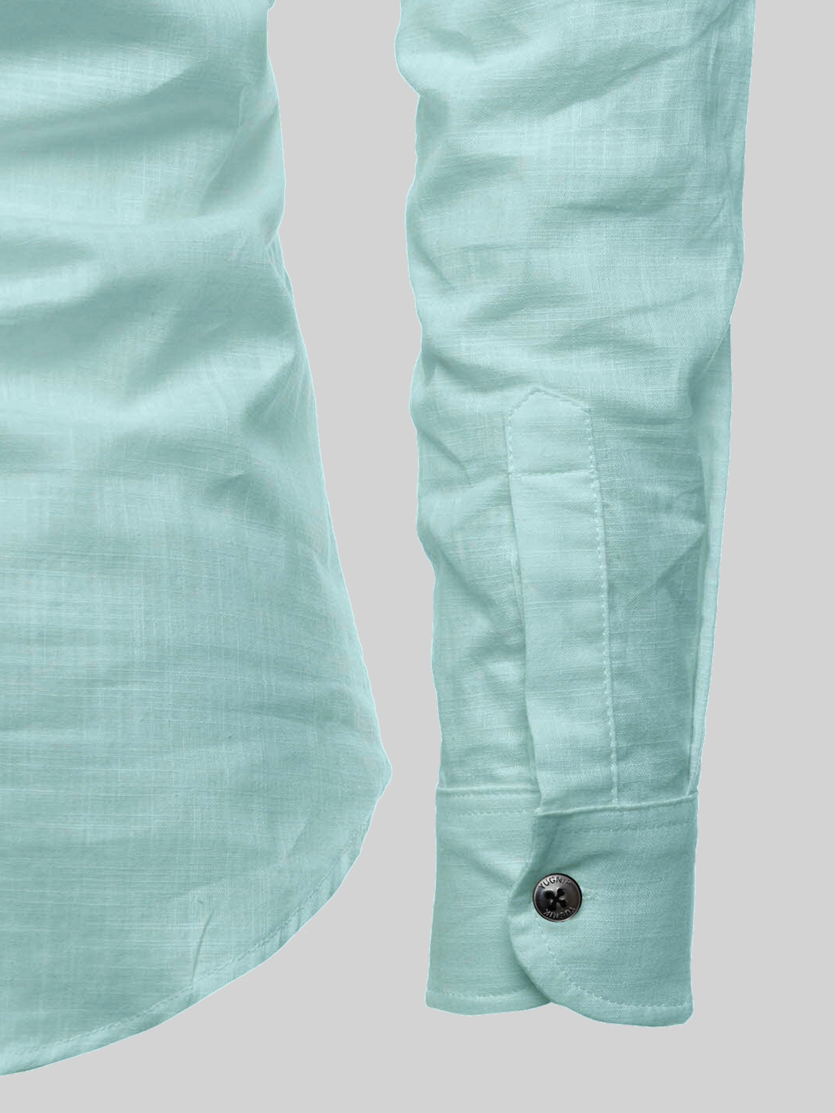 FireFish Men's Slim Fit Peach With Black Color Cotton Short Kurta Pack 2