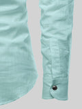 FireFish Men's Slim Fit Peach With Black Color Cotton Short Kurta Pack 2