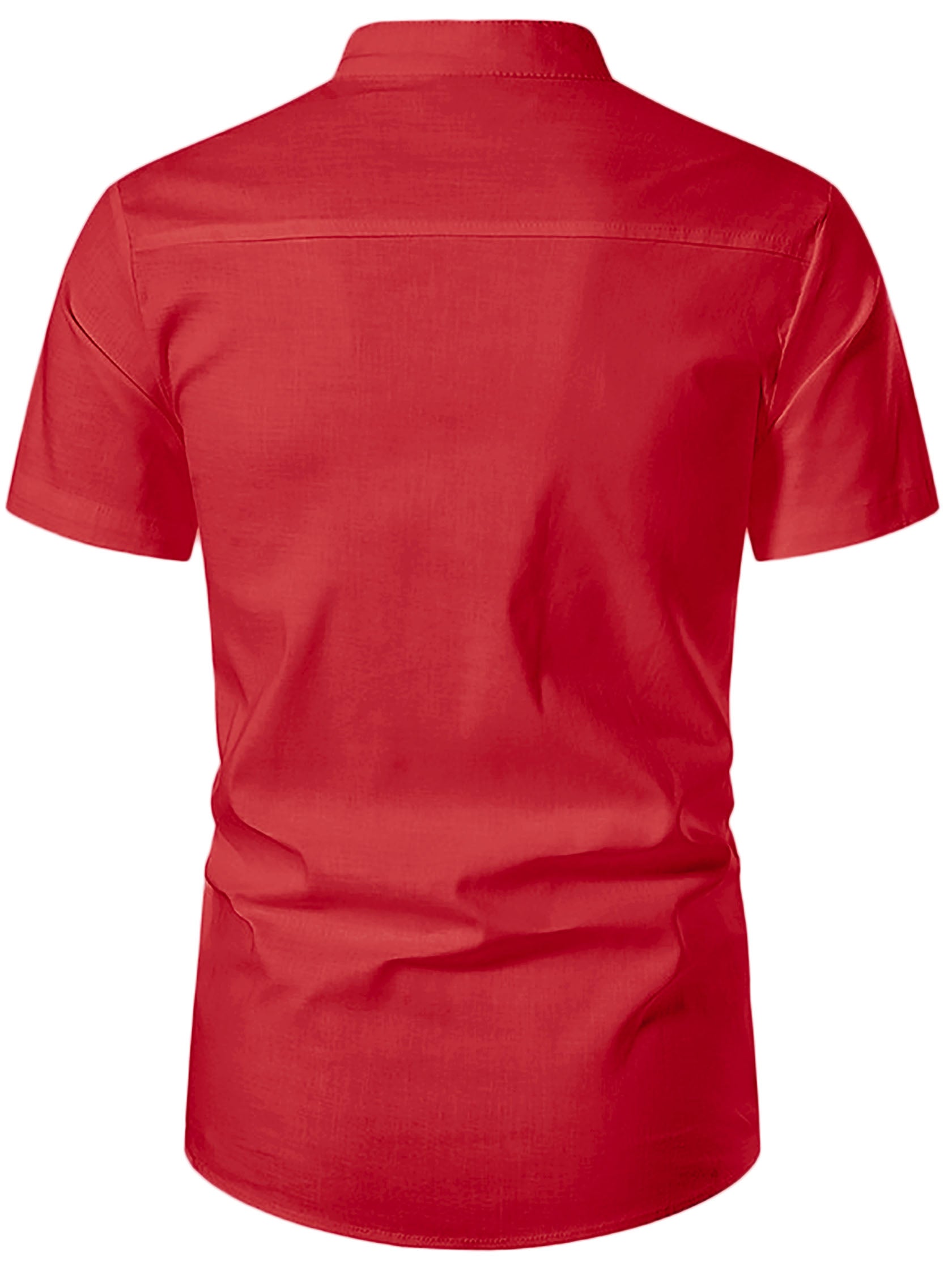FireFish Men's Slim Fit Half Sleeve Beige Color Pure Cotton Short Kurta