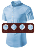 FireFish Men's Slim Fit Half Sleeve Beige Color Pure Cotton Short Kurta