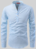 FireFish Men's Slim Fit Full Sleeve Yellow Cotton Short Kurta