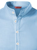 FireFish Men's Slim Fit Beige with White Color Pure Cotton Half Sleeve Short Kurta Pack 2