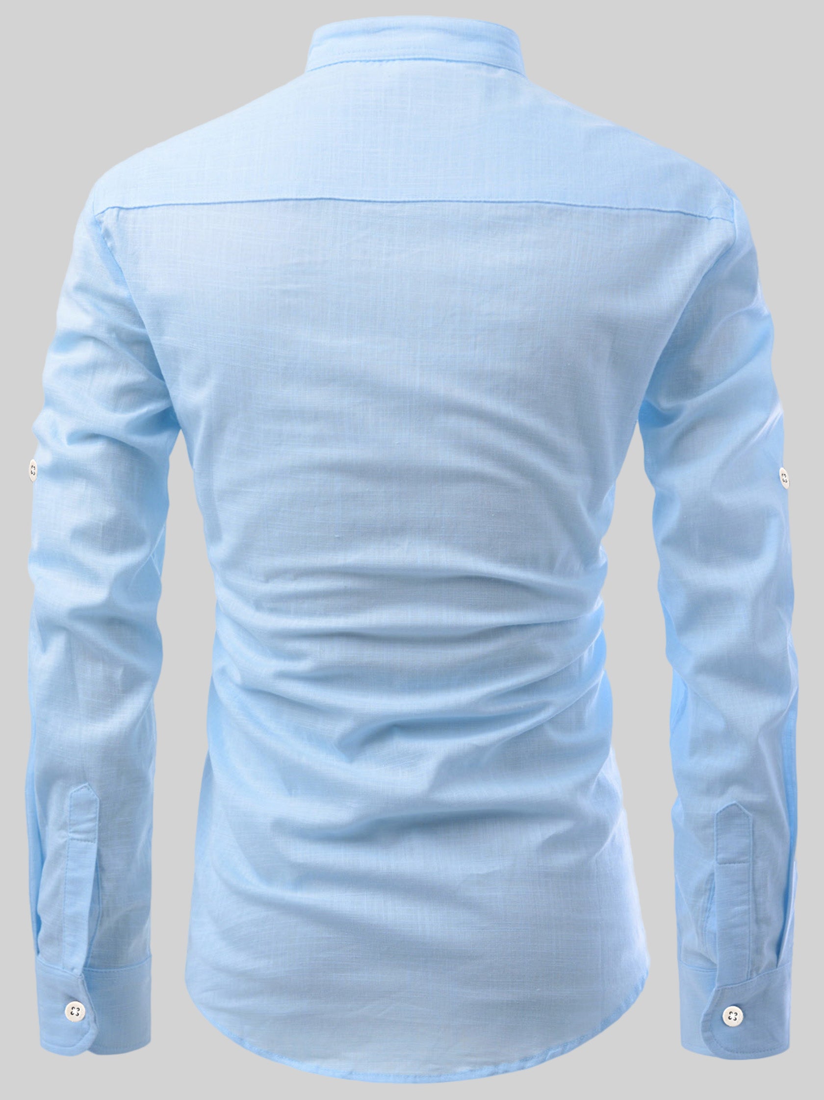 FireFish Men's Slim Fit Grey with White Color Cotton Short Kurta Pack 2