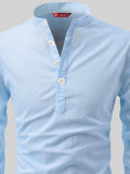FireFish Men's Slim Fit Grey with White Color Cotton Short Kurta Pack 2