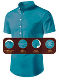 FireFish Men's Slim Fit Half Sleeve Beige Color Pure Cotton Short Kurta