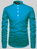 FireFish Men's Slim Fit Full Sleeve Yellow Cotton Short Kurta