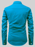FireFish Men's Slim Fit Dark Teal With White Cotton Short Kurta Pack 2
