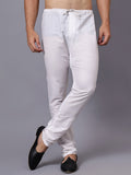 FireFish Men's White Color Cotton Blend Fabric Payjama