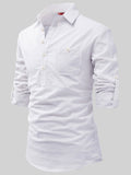FireFish Men's Slim Fit Dark Teal With White Cotton Short Kurta Pack 2
