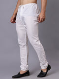 FireFish Men's White Color Cotton Blend Fabric Payjama