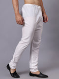 FireFish Men's White Color Cotton Blend Fabric Payjama