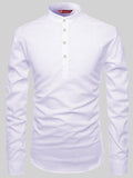 FireFish Men's Slim Fit Full Sleeve Yellow Cotton Short Kurta
