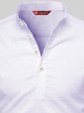 FireFish Men's Slim Fit Full Sleeve Yellow Cotton Short Kurta